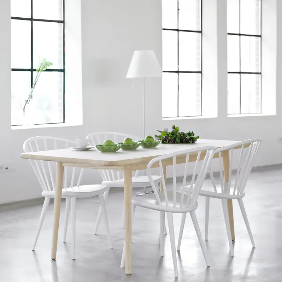 Stolab Dining Tables*Miss Holly table 175x82 + 2 extension pieces 2x50 cm, Birch light matt lacquer Beige