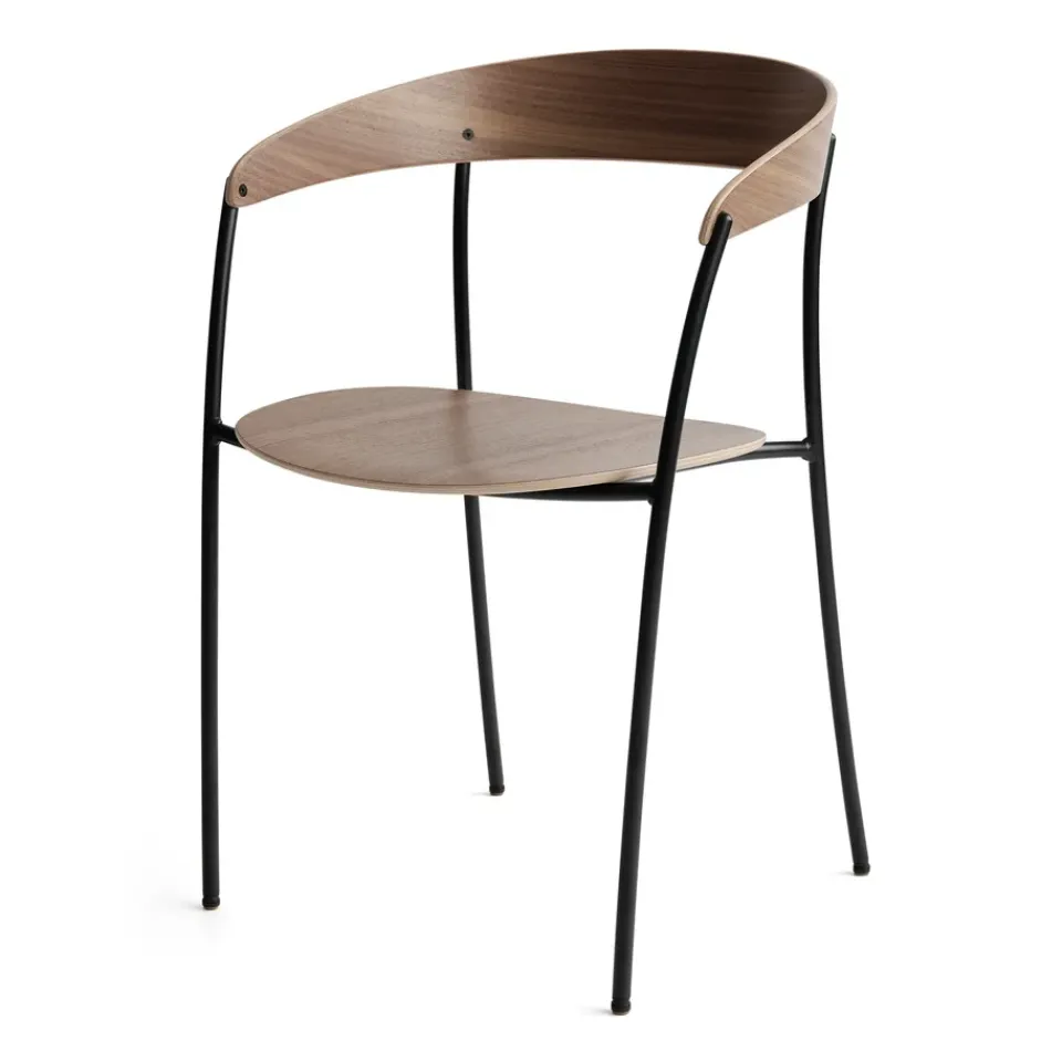 New Works Chairs*Missing armchair, Walnut BrownBlack