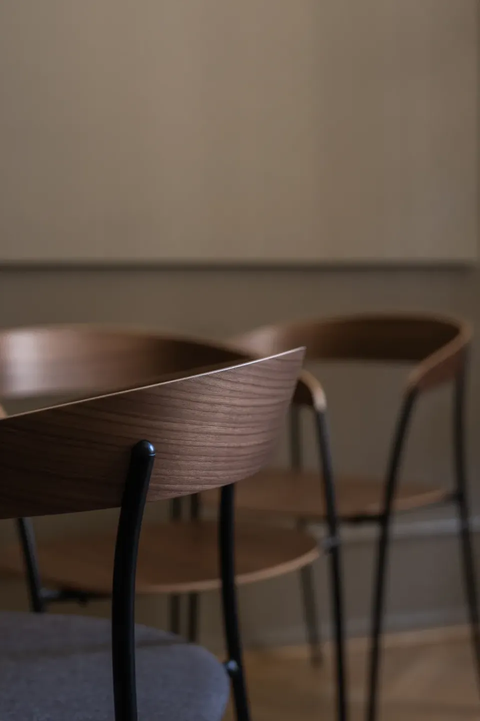 New Works Chairs*Missing armchair, Walnut BrownBlack