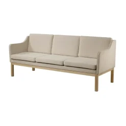 FDB Møbler Sofas*MK46 Mogens Koch 3-seater sofa, Lacquered oak- 90 Beige