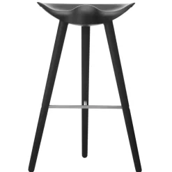Audo Copenhagen Bar Stools*ML42 barstool 77 cm, stained beech-steel Black