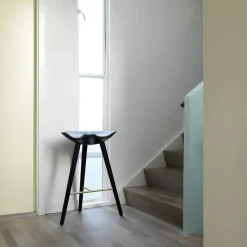 Audo Copenhagen Bar Stools*ML42 barstool 77 cm, stained beech-steel Black