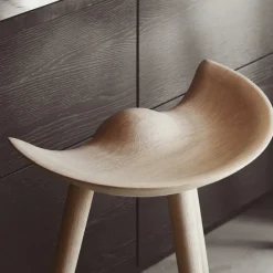 Audo Copenhagen Bar Stools*ML42 barstool 77 cm, Oak-steel Beige