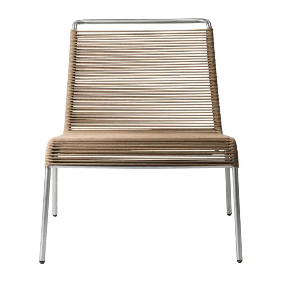 FDB Møbler Seating|Balcony Furniture*M20L Teglgaard Lounge Cord Chair Lounge Chair, mixed-stainless steel Brown