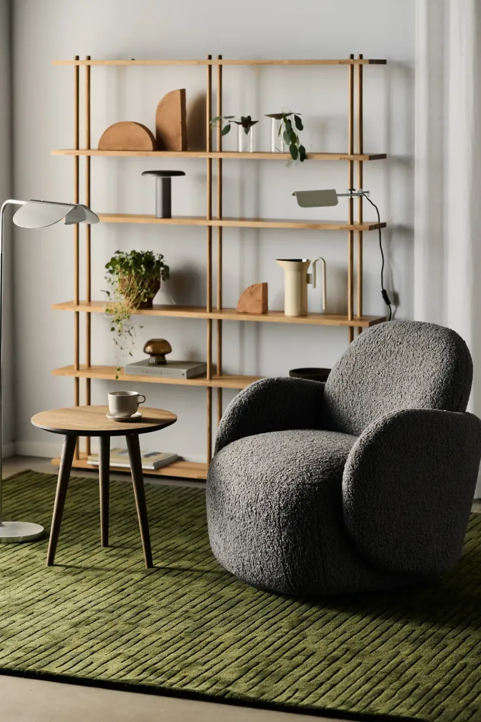 1898 Armchairs & Footstools*Mo armchair with swivel function, Glore Grey