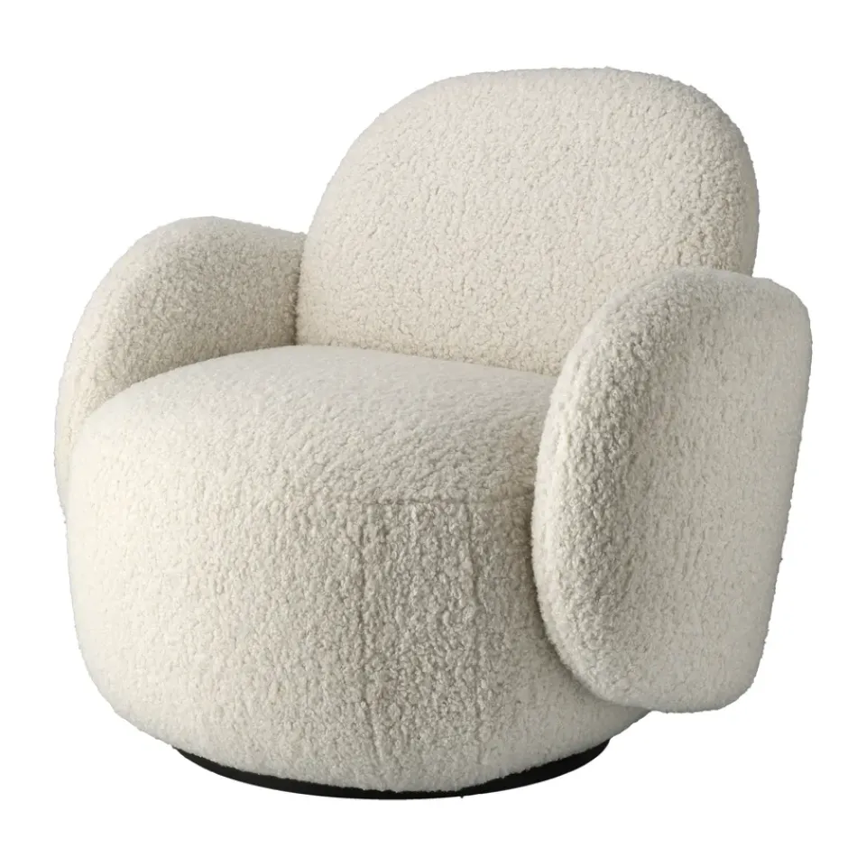 1898 Armchairs & Footstools*Mo armchair with swivel function, Glore 1243 White