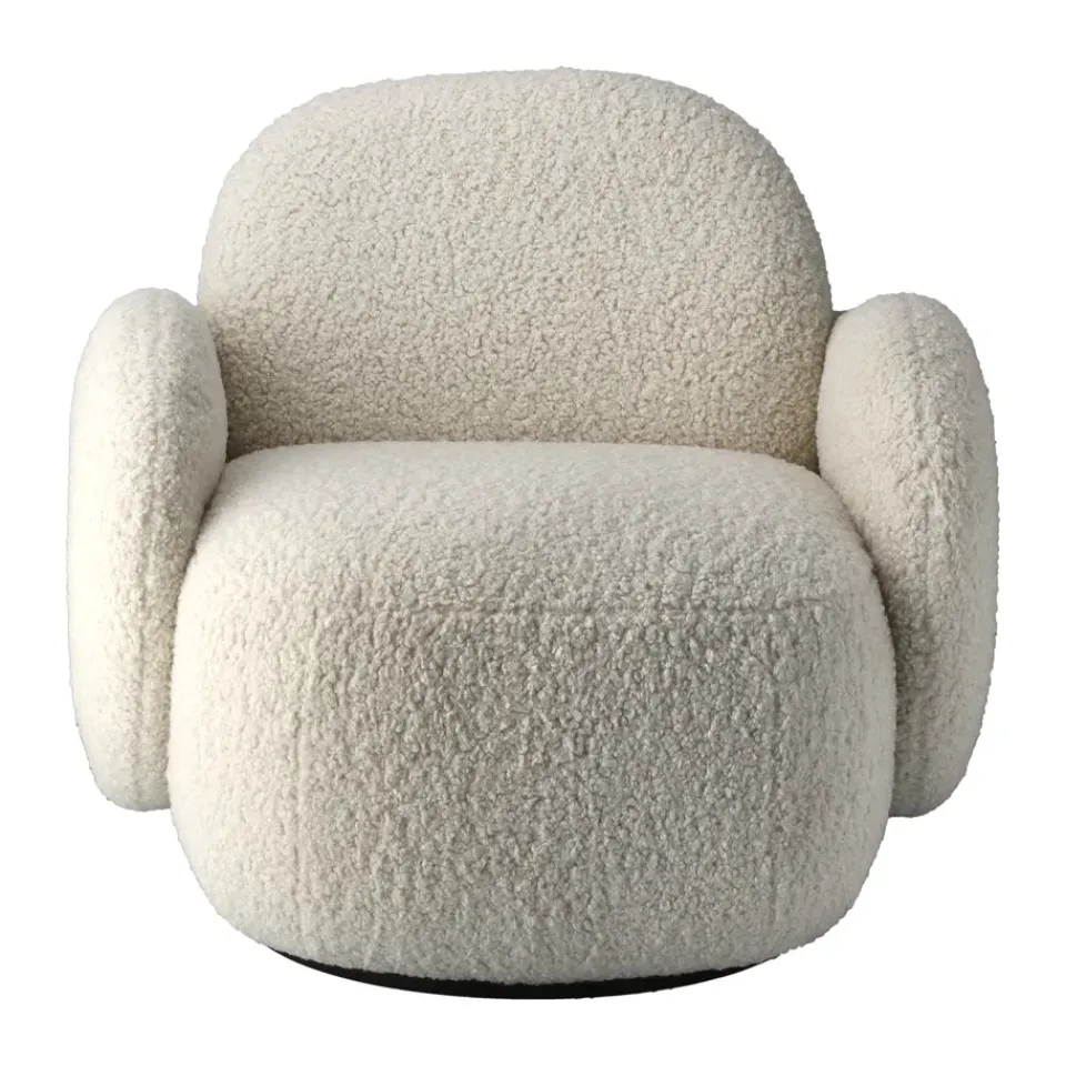 1898 Armchairs & Footstools*Mo armchair with swivel function, Glore 1243 White
