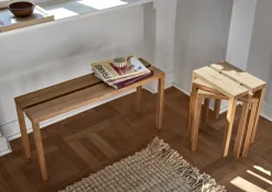 MOEBE Benches*Peg bench 90x27.5x44 cm, Oak Brown