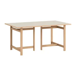 MOEBE Dining Tables*Rectangular dining table, Light , 160x90 cm Grey