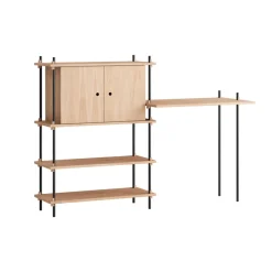MOEBE Shelves & Shelving Systems*shelving system s.115.2.D, Oak-black BrownBlack