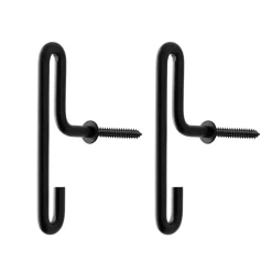 MOEBE Clothes Hooks & Hangers*wall hook small 2- pack, Black