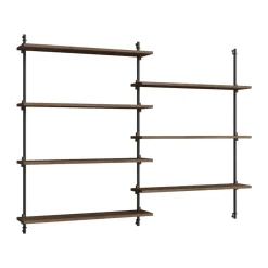 MOEBE Shelves & Shelving Systems*wall shelving ws.115.2, Smoked oak- Black