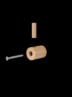 MOEBE Clothes Hooks & Hangers*wooden wall hook, Oak Brown