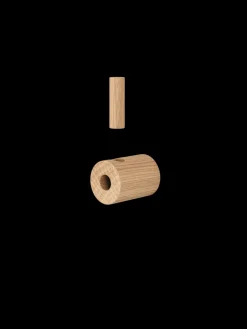 MOEBE Clothes Hooks & Hangers*wooden wall hook, Oak Brown