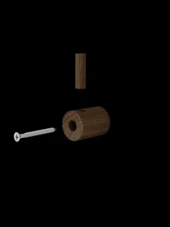 MOEBE Clothes Hooks & Hangers*wooden wall hook, Smoked oak Brown