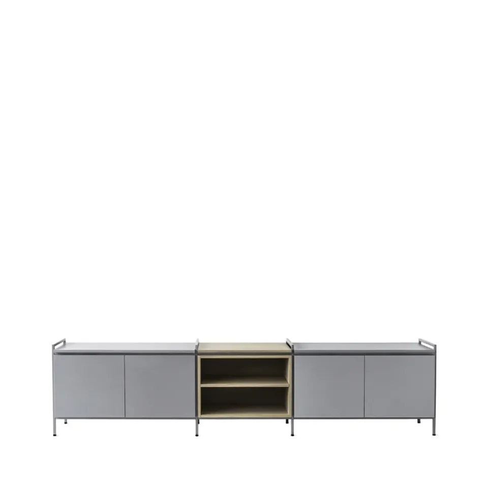 Zweed T.V & Media Units|Dressers & Sideboards*Molto Låg side table, /oak, 3 sections Grey