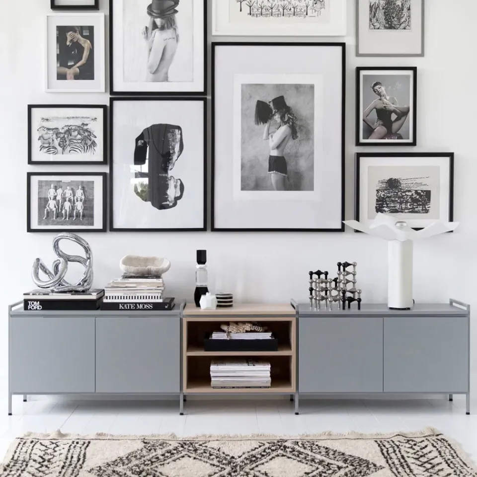 Zweed T.V & Media Units|Dressers & Sideboards*Molto Låg side table, /oak, 3 sections Grey