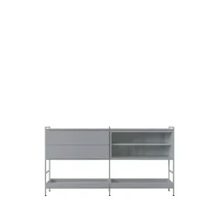 Zweed Dressers & Sideboards*Molto Medium side table, , 2 sections with display case Grey