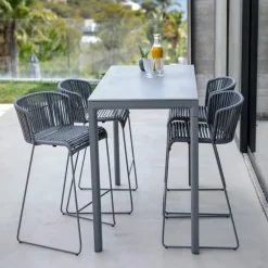 Cane-line Seating*Moments bar stool, Grey