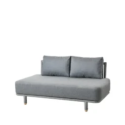 Cane-line Outdoor Lounge Furniture|Garden Sofas & Garden Benches*Moments modular sofa, 2-seater , middle, soft rope Grey