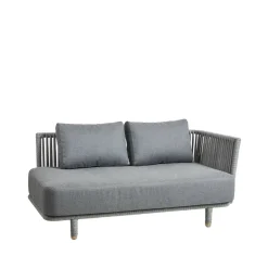 Cane-line Outdoor Lounge Furniture|Garden Sofas & Garden Benches*Moments modular sofa, 2-seater , left, soft rope Grey