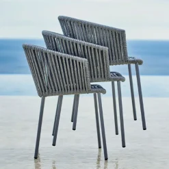 Cane-line Seating*Moments stackable chair, Grey