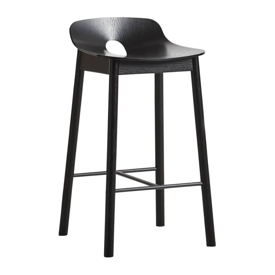 Woud Bar Stools*Mono barstool 65 cm, oak Black
