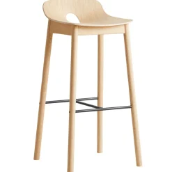 Woud Bar Stools*Mono barstool, White pigmented oak BeigeBrown