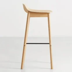 Woud Bar Stools*Mono barstool, White pigmented oak BeigeBrown