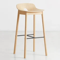 Woud Bar Stools*Mono barstool, White pigmented oak BeigeBrown
