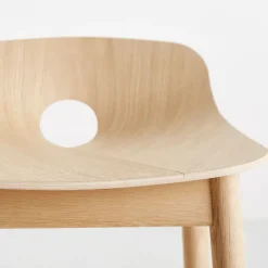 Woud Bar Stools*Mono barstool, White pigmented oak BeigeBrown