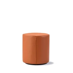 Fredericia Furniture Sitting Poufs*Mono seat pouf, Leather omni 307 cognac-Ø39 cm Brown