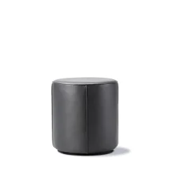 Fredericia Furniture Sitting Poufs*Mono seat pouf, Leather omni 301 -Ø39 cm Black