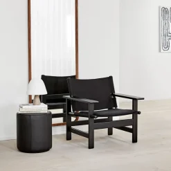 Fredericia Furniture Sitting Poufs*Mono seat pouf, Leather omni 301 -Ø39 cm Black
