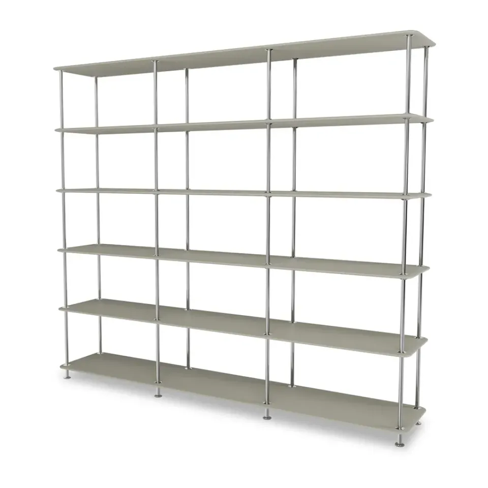 Montana Shelves & Shelving Systems*Free 555000 shelf, 144 Fennel structured-chrome GreenSilver-coloured