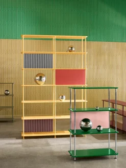 Montana Shelves & Shelving Systems*Free 30000 shelf, 152 Parsley structured-chrome GreenSilver-coloured