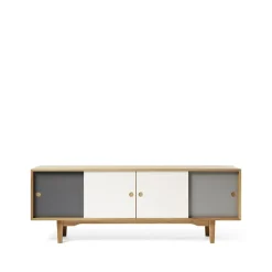 Zweed T.V & Media Units|Dressers & Sideboards*Moodi 180 side table, /white, oak structure Grey