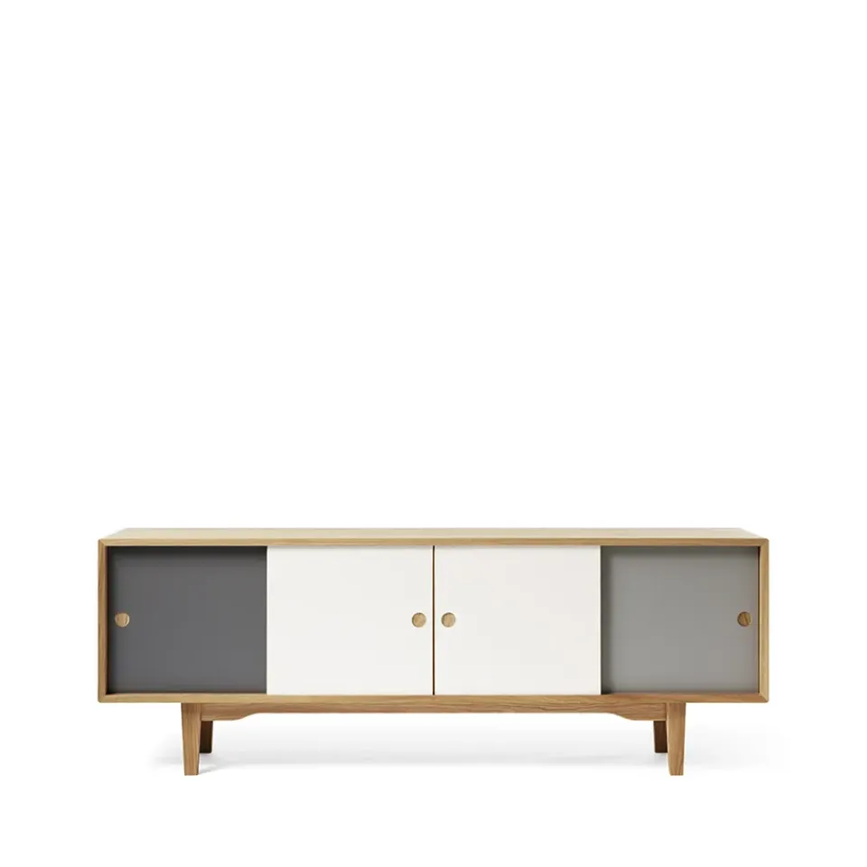Zweed T.V & Media Units|Dressers & Sideboards*Moodi 180 side table, /white, oak structure Grey