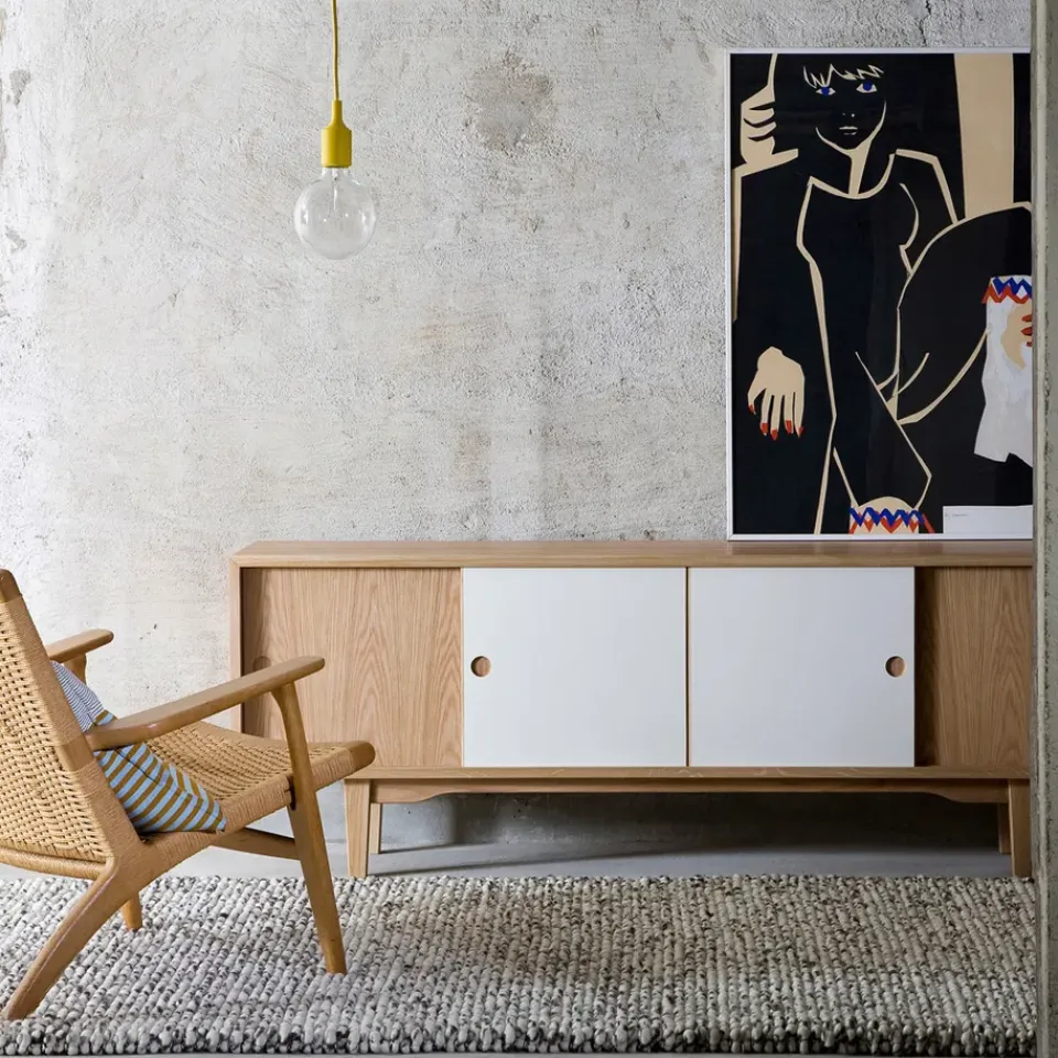 Zweed T.V & Media Units|Dressers & Sideboards*Moodi 180 side table, /white, oak structure Grey