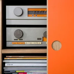 Zweed T.V & Media Units|Dressers & Sideboards*Moodi 180 side table, /white, oak structure Orange