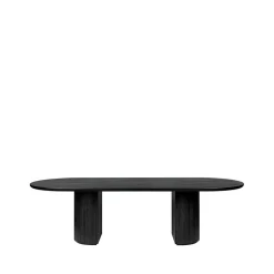 GUBI Dining Tables*Moon dining table ellips, Oak brown/black stained BrownBlack
