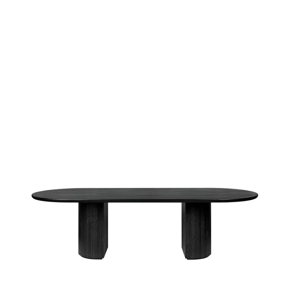 GUBI Dining Tables*Moon dining table ellips, Oak brown/black stained BrownBlack