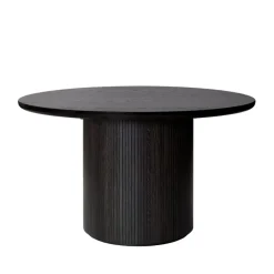 GUBI Dining Tables*Moon dining table round, Oak brown/black stained. ø150 cm Beige