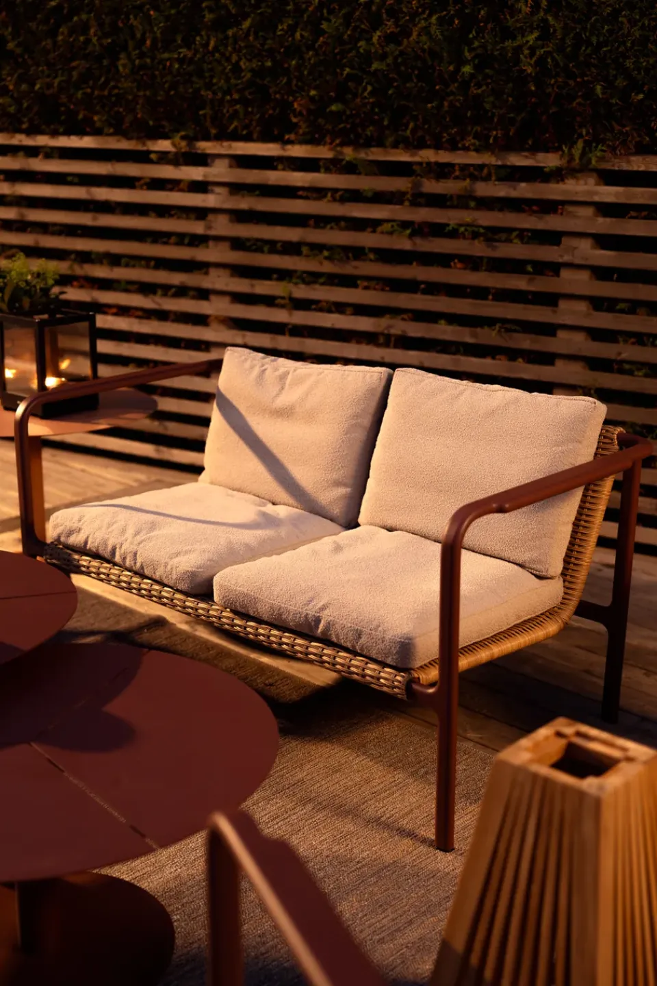 Brafab Garden Sofas & Garden Benches|Balcony Furniture*Motty sofa, Zin -teddy beige, 2-seater Red
