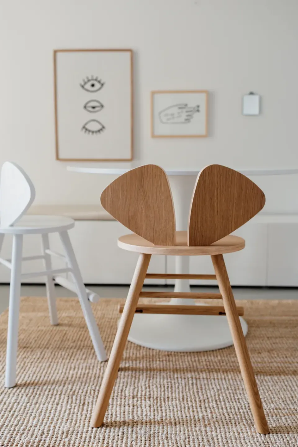 Nofred Children's Chairs|Children's Chairs*Mouse Chair Junior chair, Oak Beige