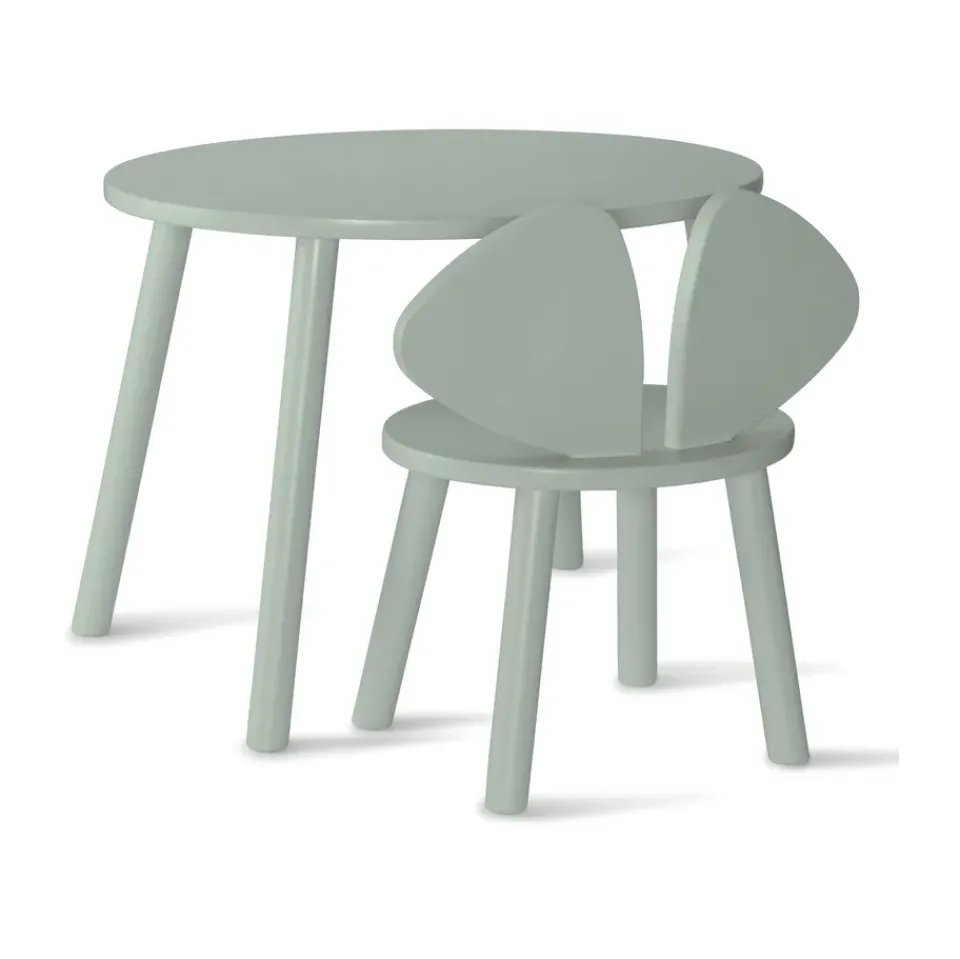 Nofred Children's Tables|Children's Tables*Mouse set children's chair + table, Olive Green