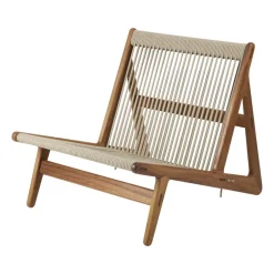 GUBI Outdoor Lounge Furniture|Armchairs & Footstools*MR01 Initial outdoor lounge chair, Oiled iroko wood Brown
