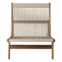 GUBI Outdoor Lounge Furniture|Armchairs & Footstools*MR01 Initial outdoor lounge chair, Oiled iroko wood Brown