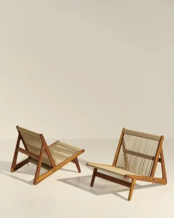 GUBI Outdoor Lounge Furniture|Armchairs & Footstools*MR01 Initial outdoor lounge chair, Oiled iroko wood Brown