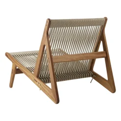 GUBI Outdoor Lounge Furniture|Armchairs & Footstools*MR01 Initial outdoor lounge chair, Oiled iroko wood Brown